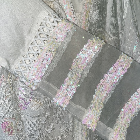 3 pc white sana safeez shalvar kameez - Picture 6 of 6